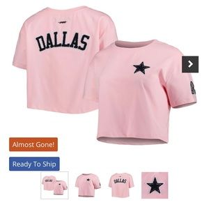 Women's Pro Standard Pink Dallas
Cowboys Cropped Boxy T-Shirt size Large